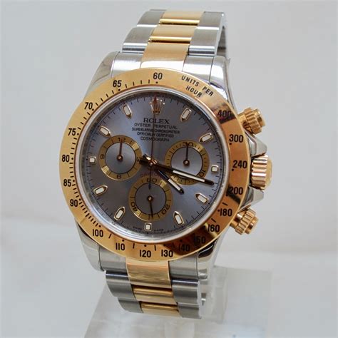 rolex daytona acciaio oro quadrante grigio|Orologio Rolex Cosmograph Daytona in oro bianco 18 ct.